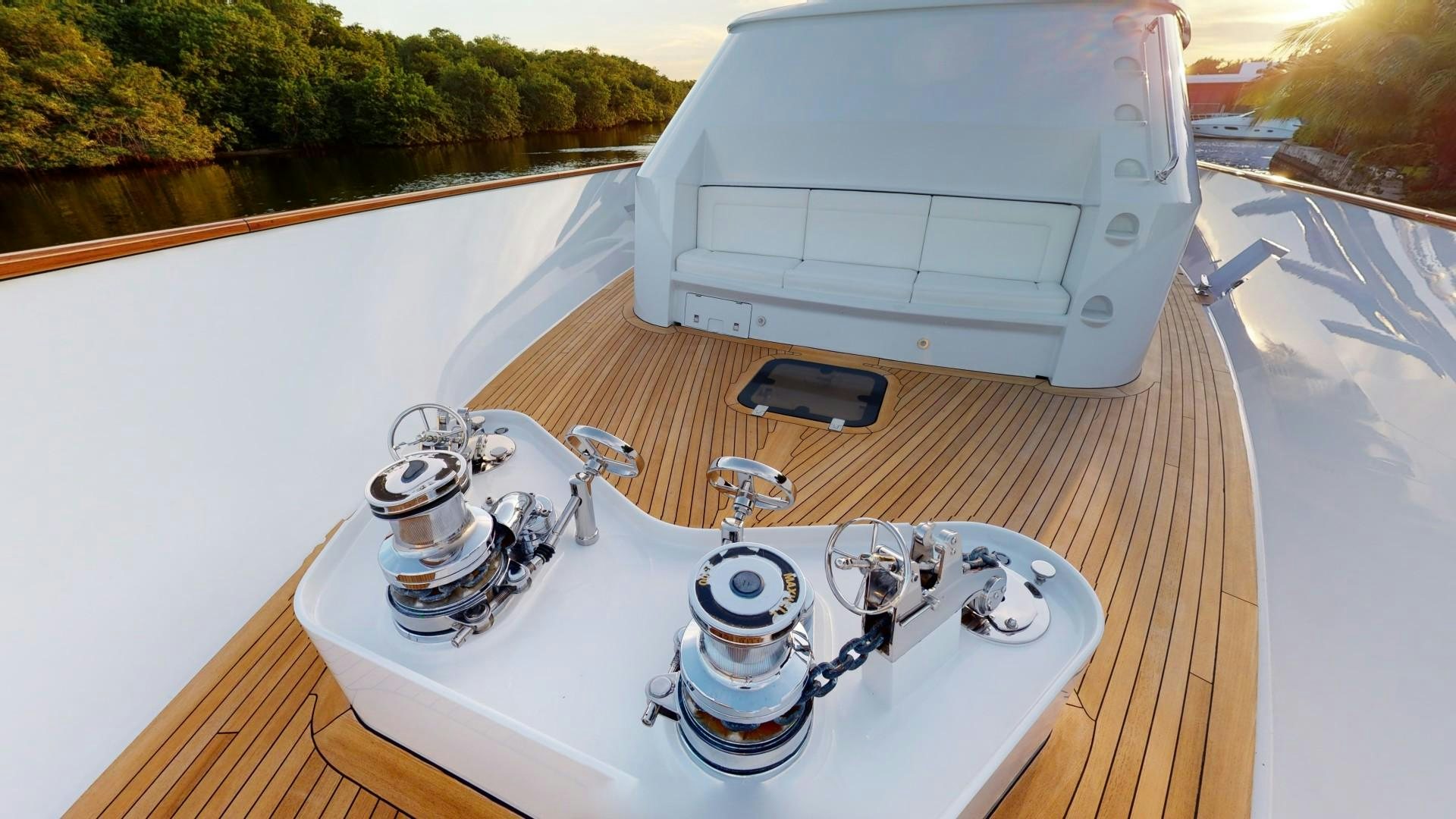 a white machine on a table aboard PATRIOT Yacht for Sale