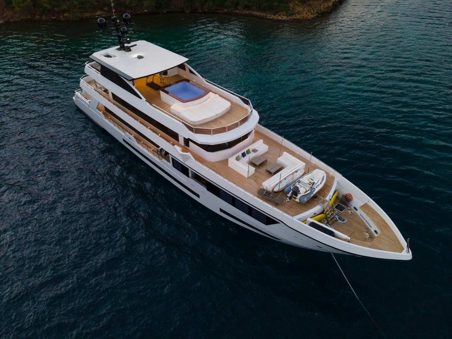 a boat on the water aboard OCEAN BREEZE Yacht for Sale