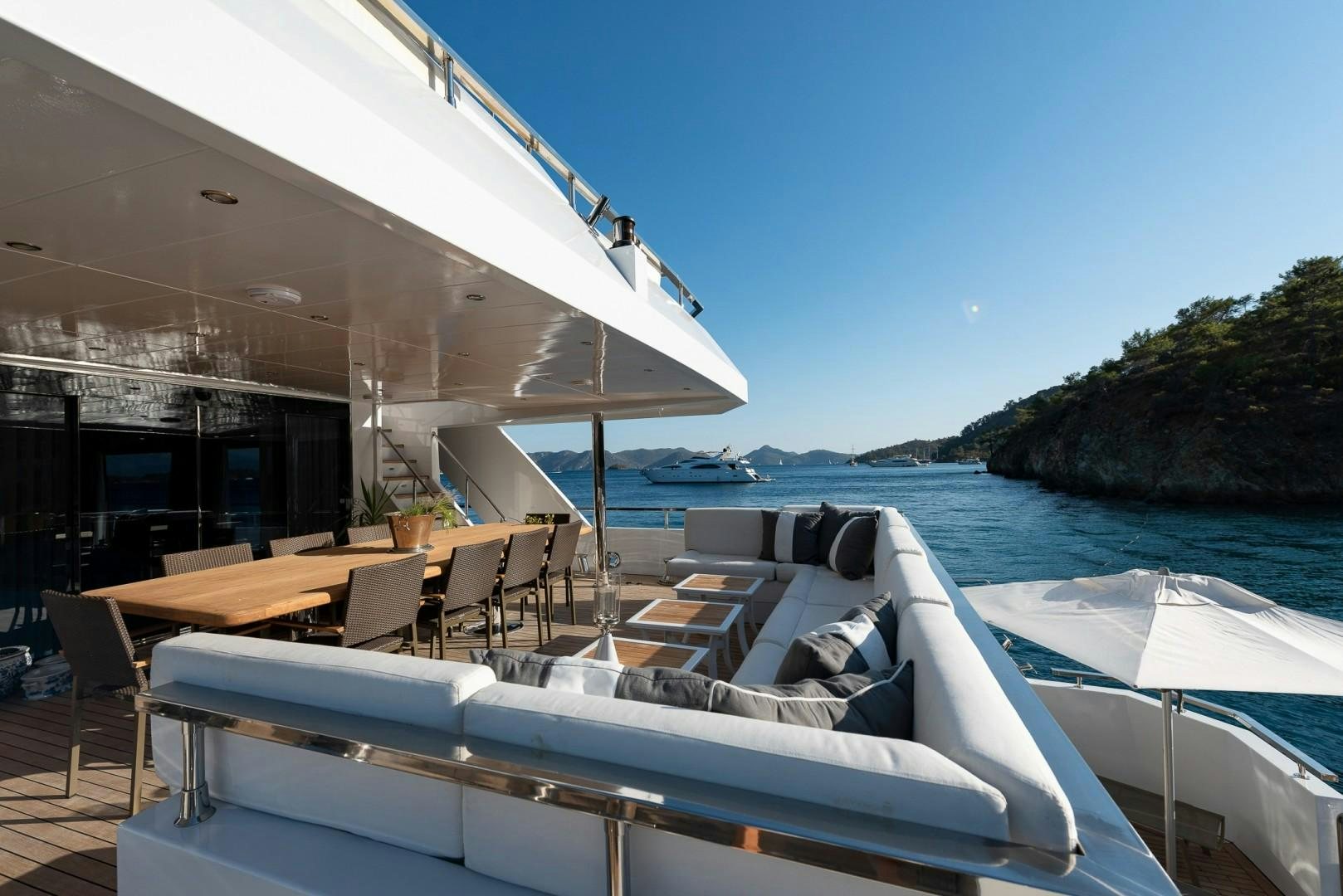 a boat on the water aboard OCEAN BREEZE Yacht for Sale