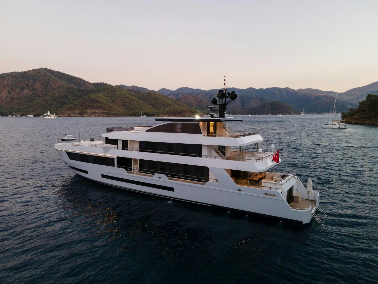 a boat in the water aboard OCEAN BREEZE Yacht for Sale