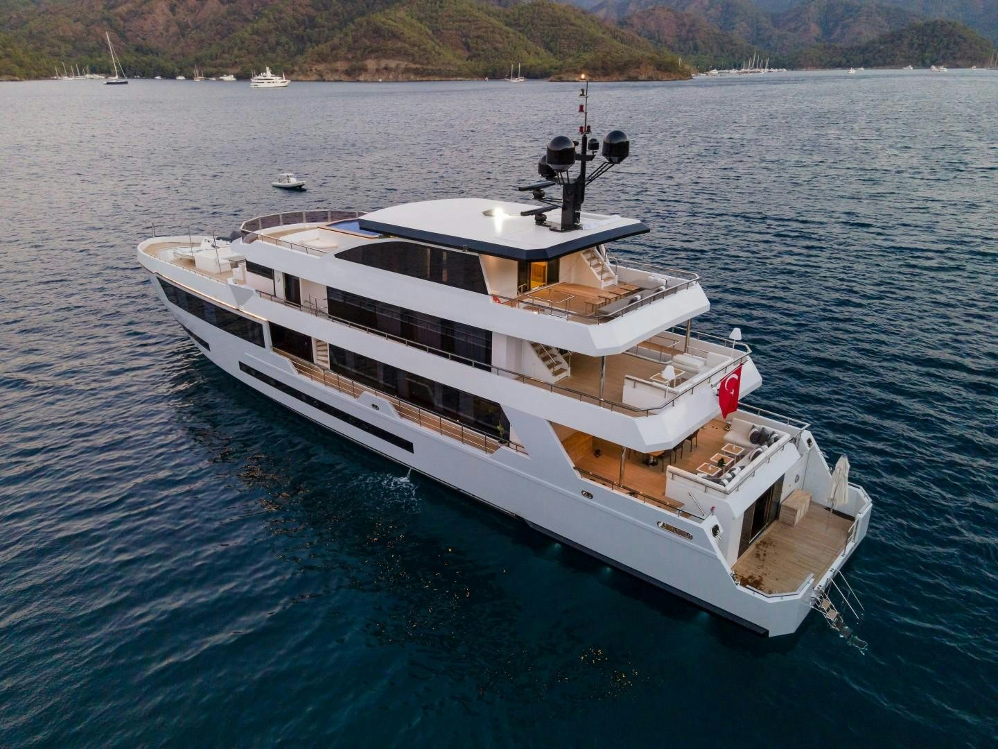 a boat on the water aboard OCEAN BREEZE Yacht for Sale