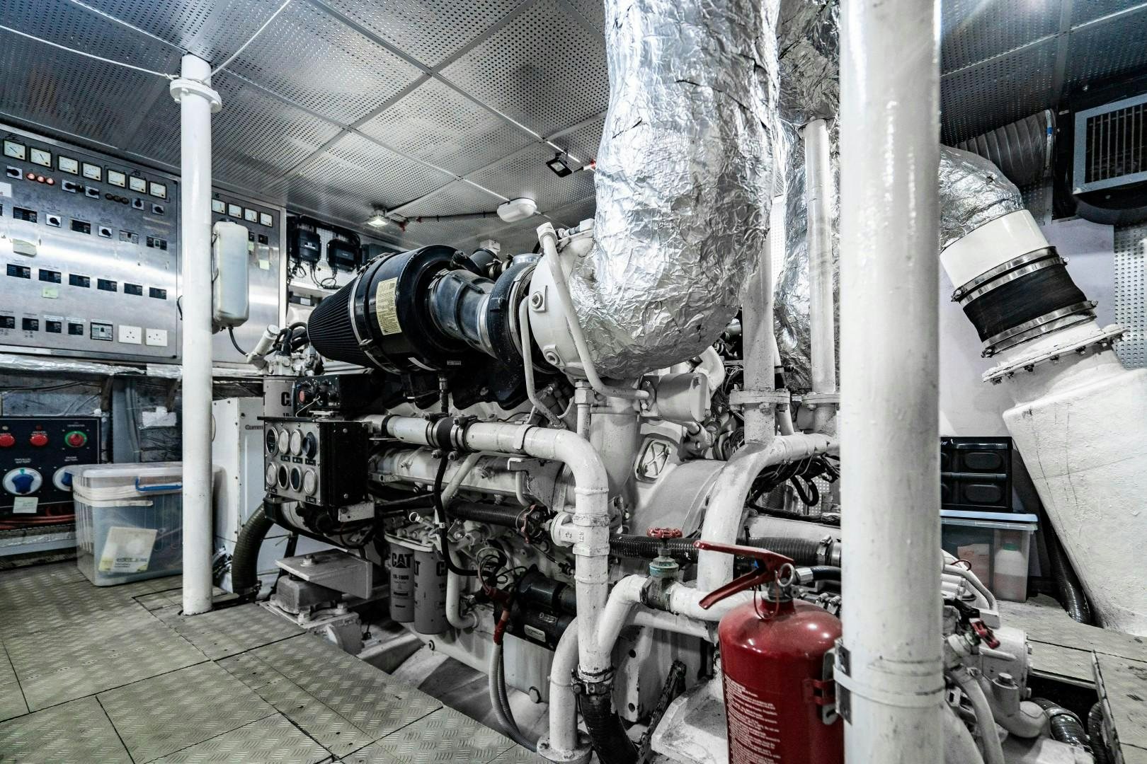 a large machine in a building aboard PRIVILEGE Yacht for Sale