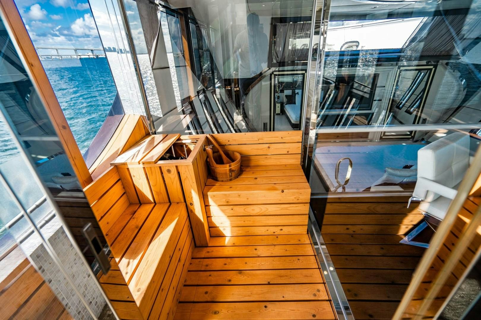 inside of a ship aboard PRIVILEGE Yacht for Sale