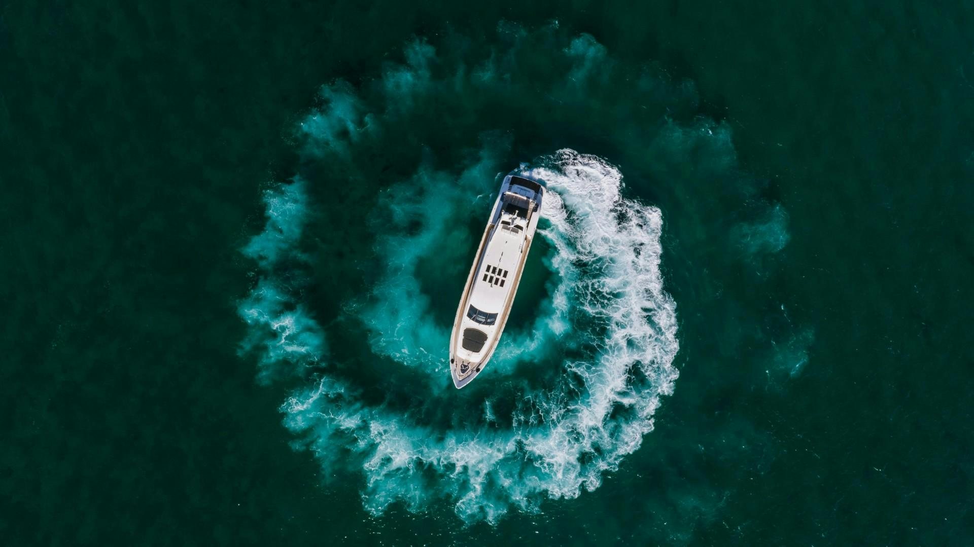 a boat in the water aboard CASSINELLA Yacht for Sale