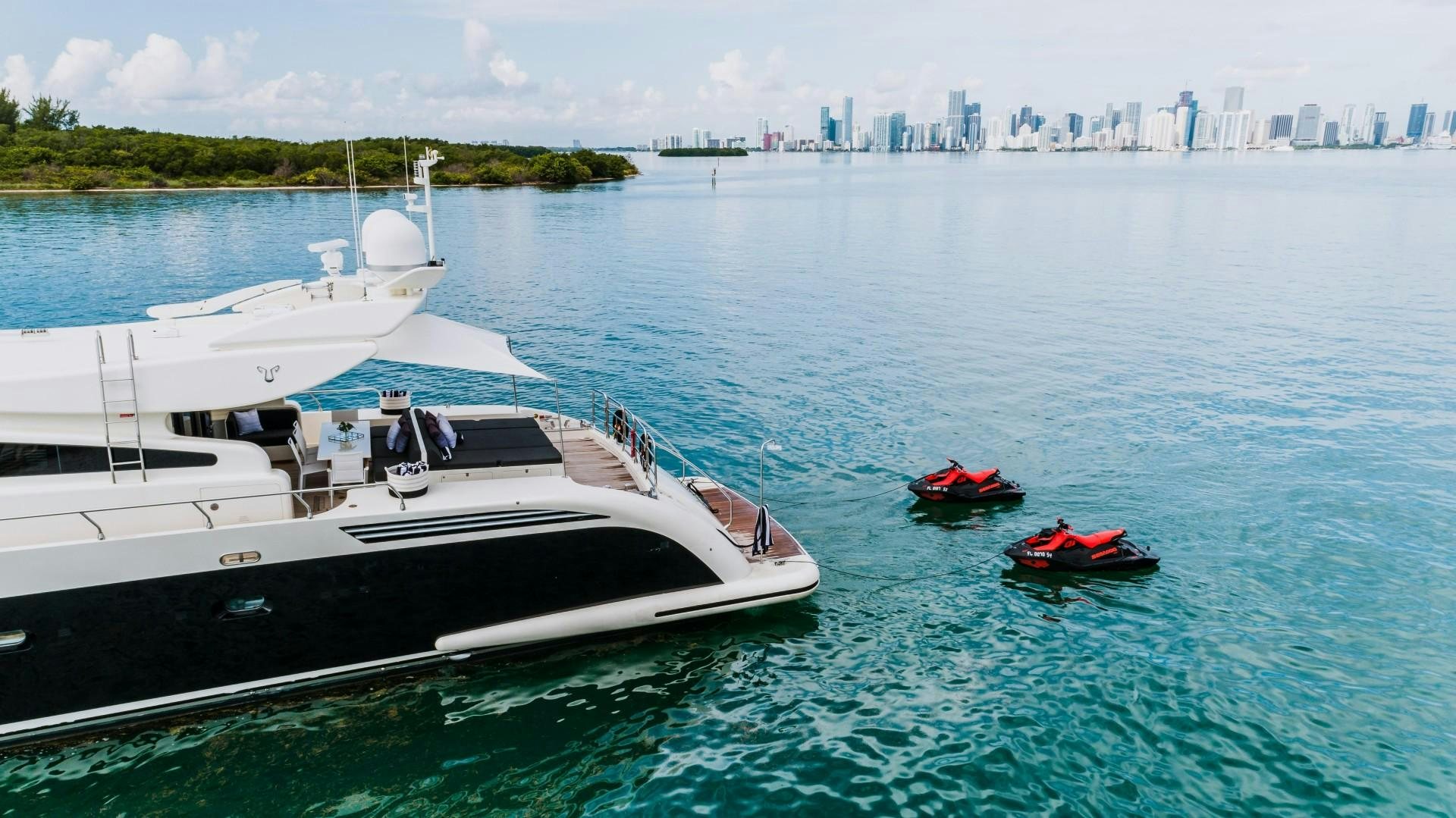a boat and a boat in the water aboard CASSINELLA Yacht for Sale