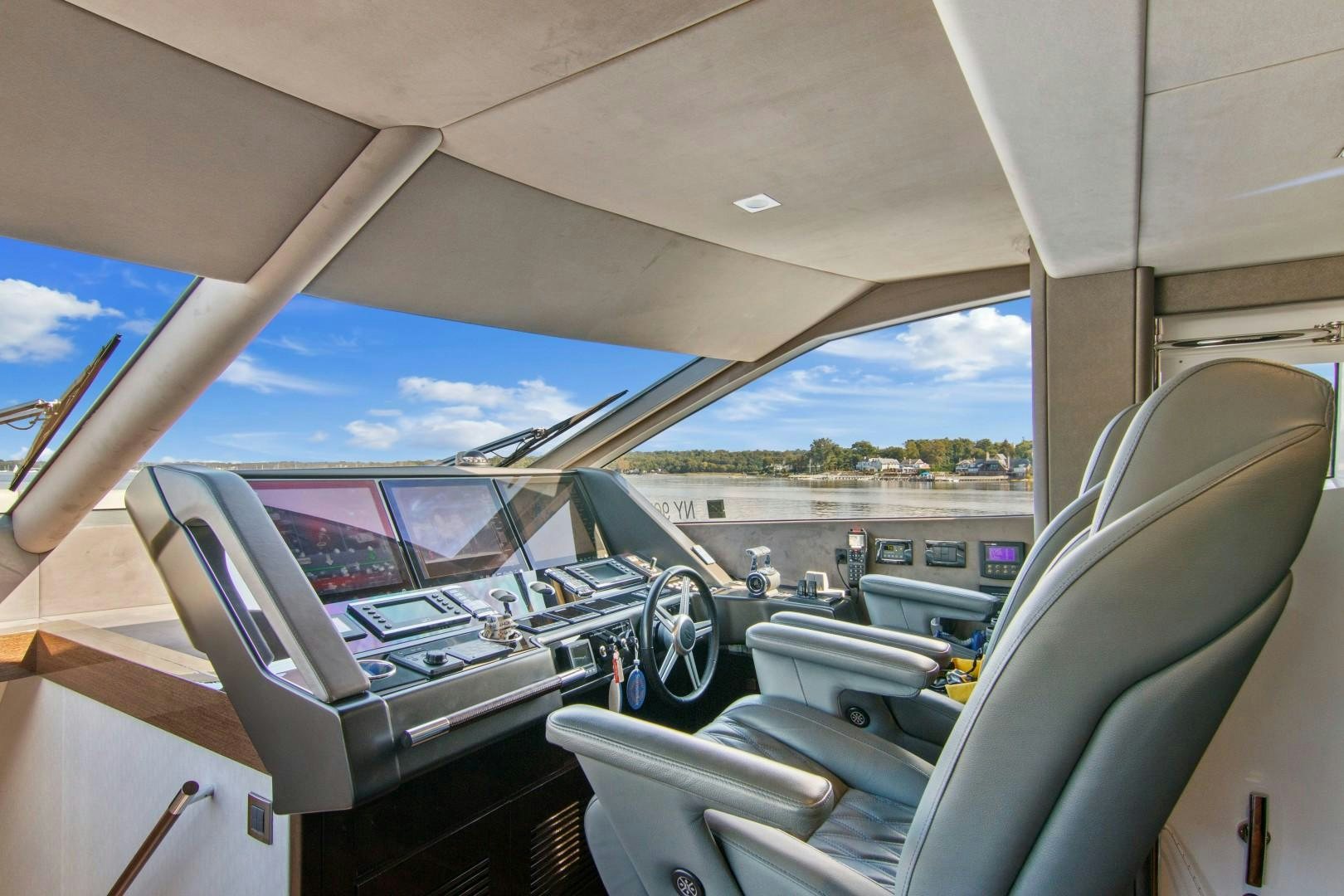 inside of a car aboard GOLDEN OURS Yacht for Sale