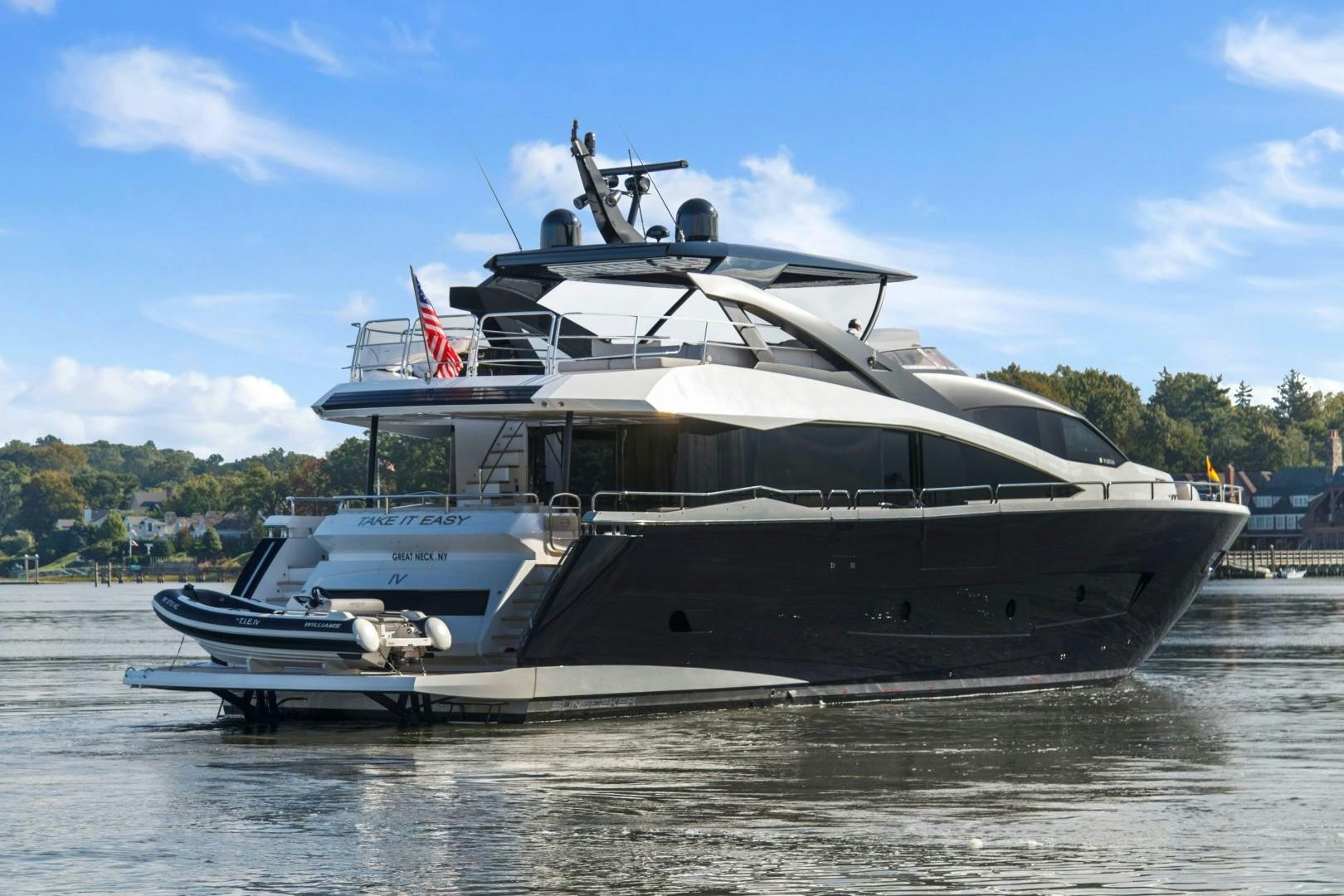 a boat on the water aboard GOLDEN OURS Yacht for Sale