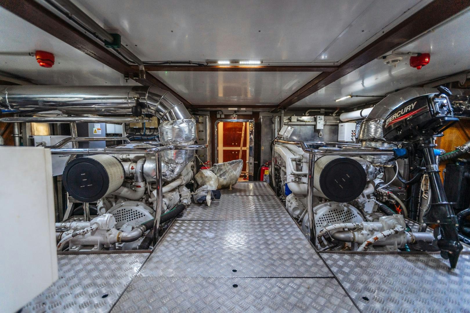 a large metal machine aboard LARIMAR Yacht for Sale