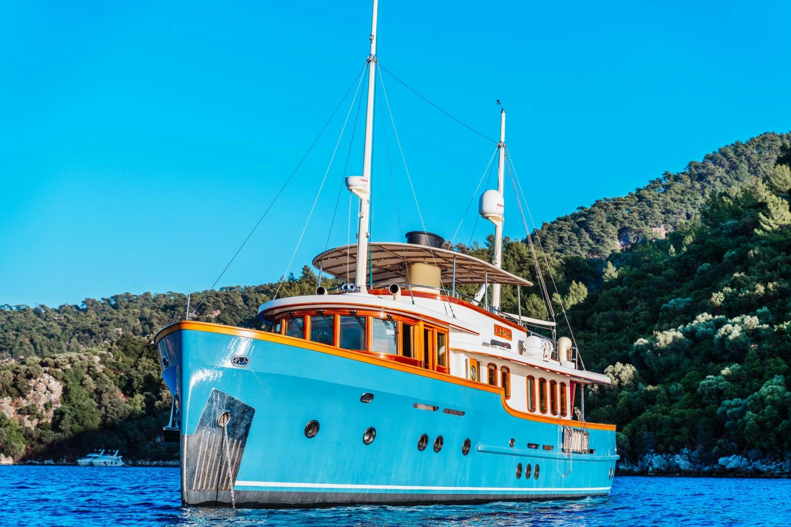 a boat on the water aboard LARIMAR Yacht for Sale