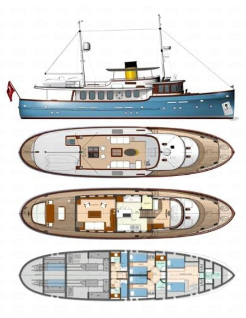 diagram, engineering drawing aboard LARIMAR Yacht for Sale