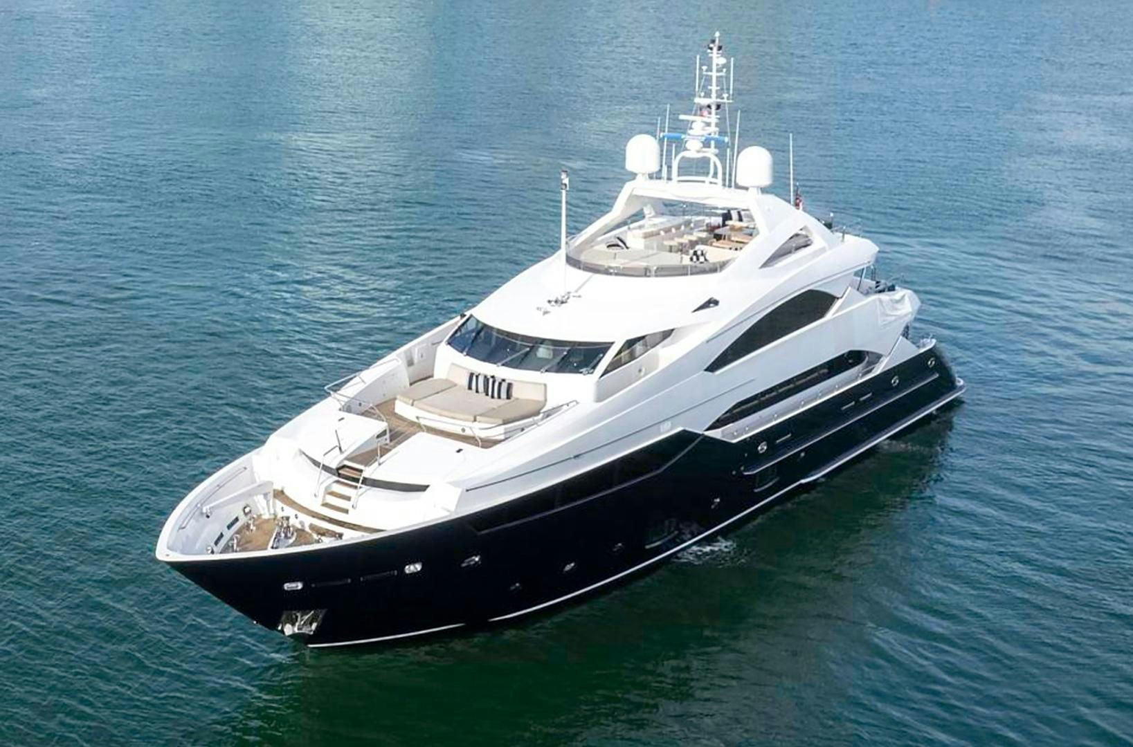 a white yacht in the water aboard ACACIA Yacht for Sale