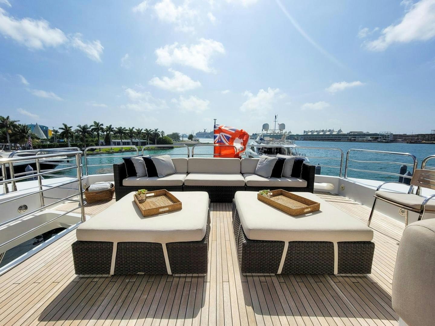 a boat on a deck aboard ACACIA Yacht for Sale