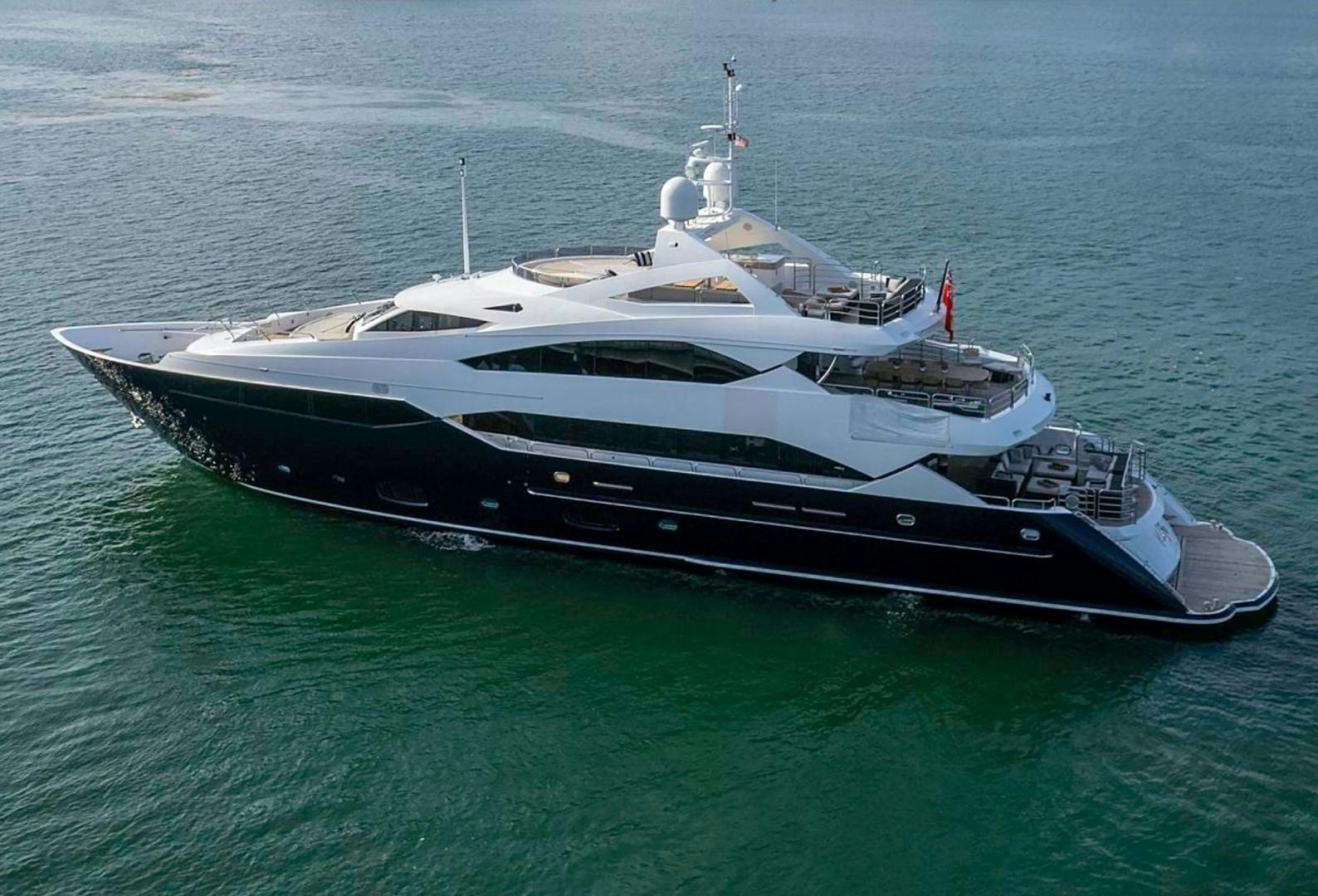 a white yacht in the water aboard ACACIA Yacht for Sale