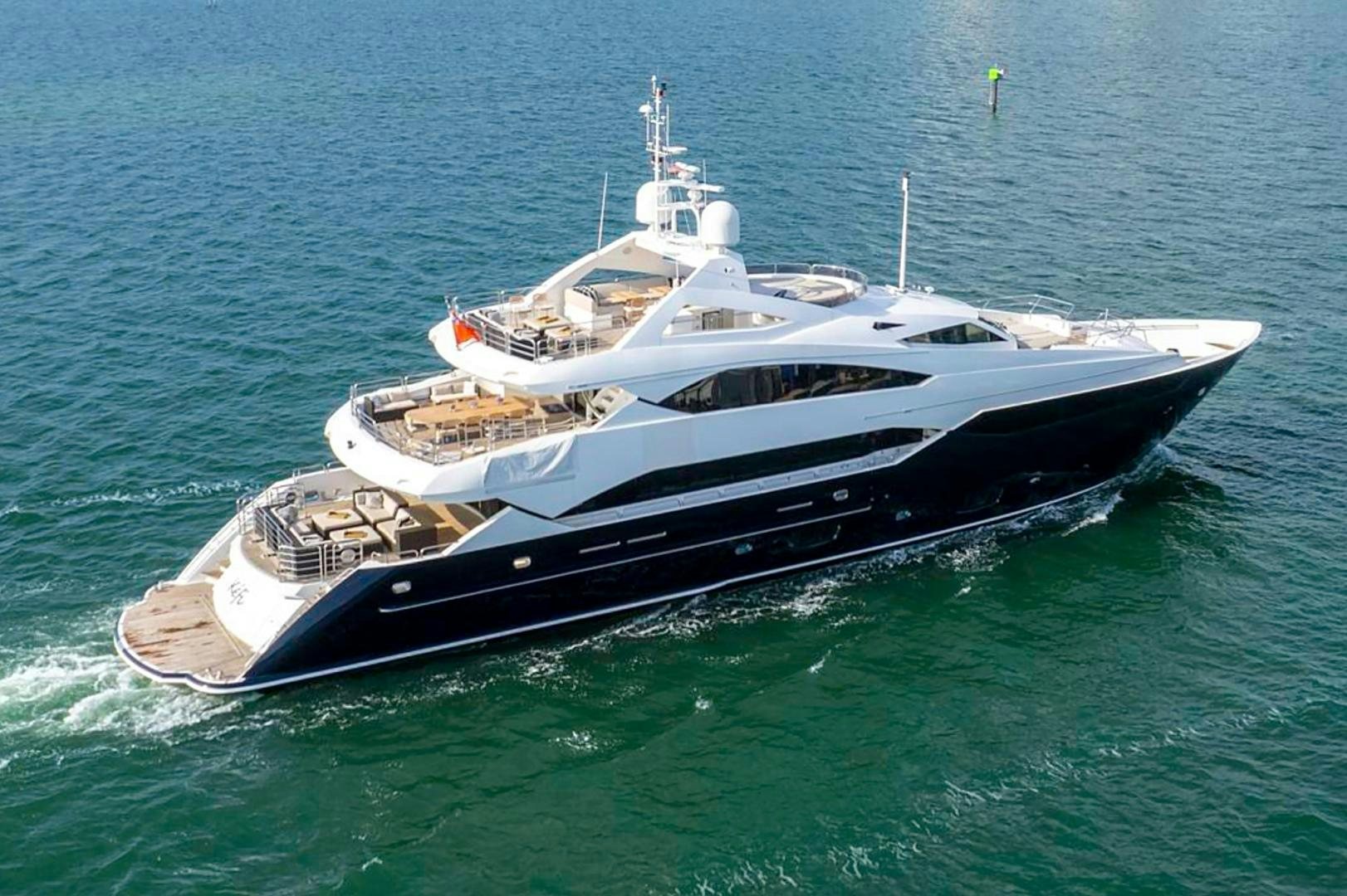 a white yacht in the water aboard ACACIA Yacht for Sale