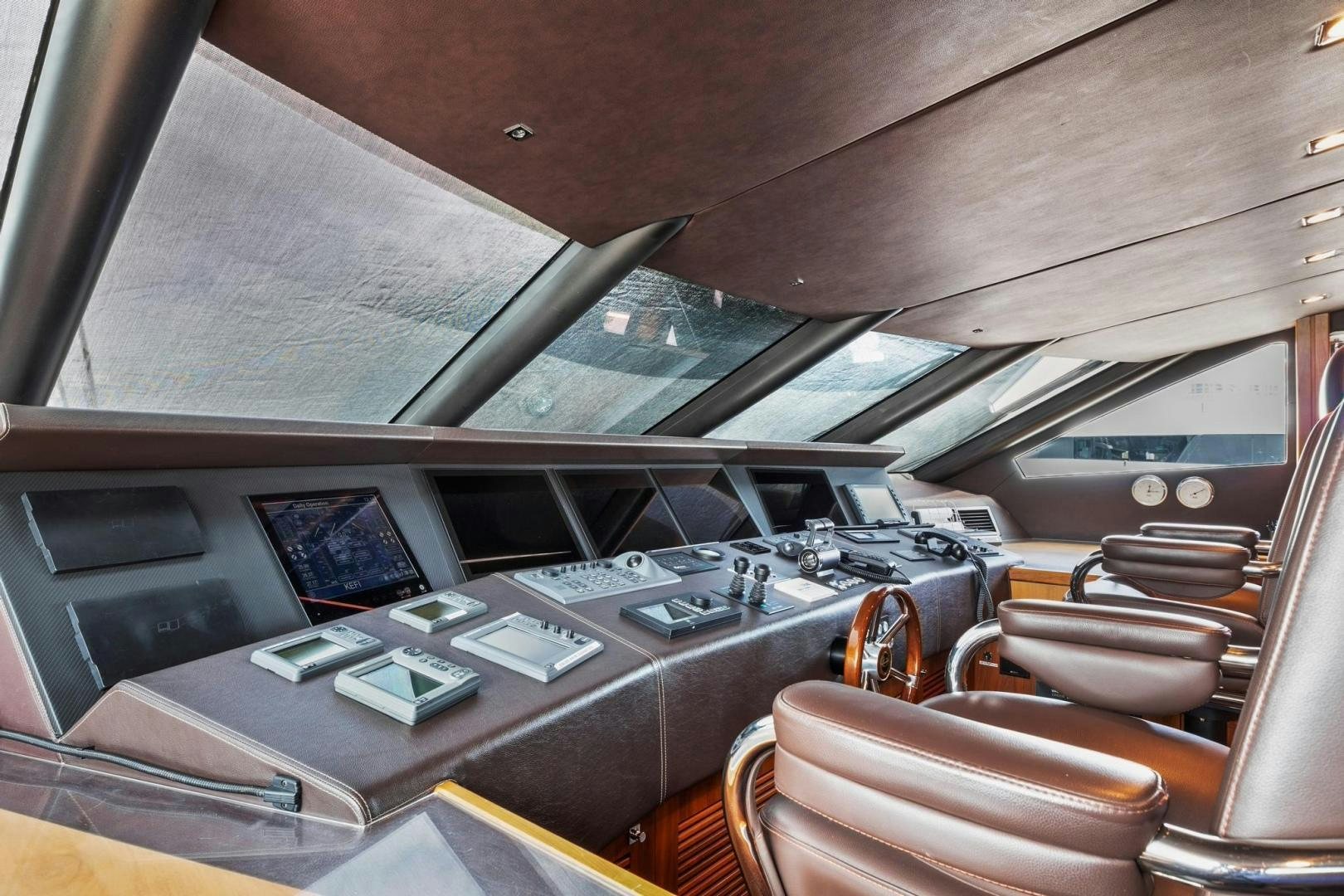 inside of a car aboard ACACIA Yacht for Sale