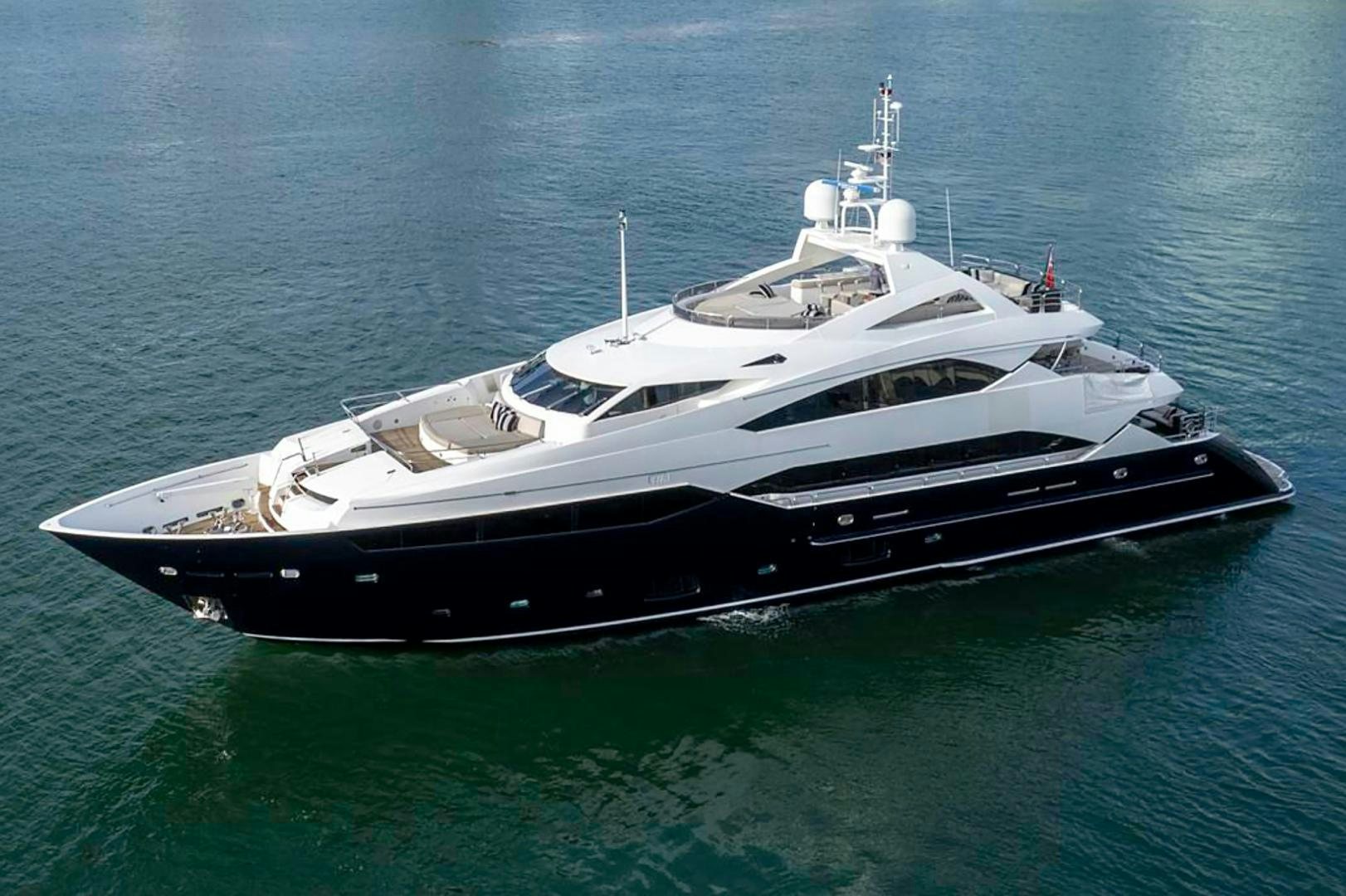 a white yacht in the water aboard ACACIA Yacht for Sale