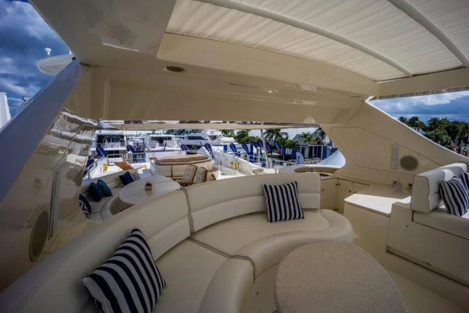 inside of a car aboard NYHAVEN Yacht for Sale