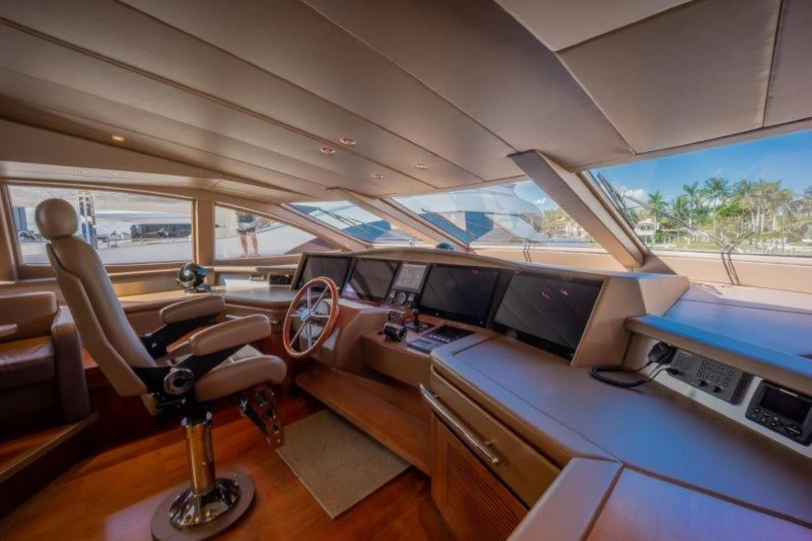inside view of a car aboard NYHAVEN Yacht for Sale