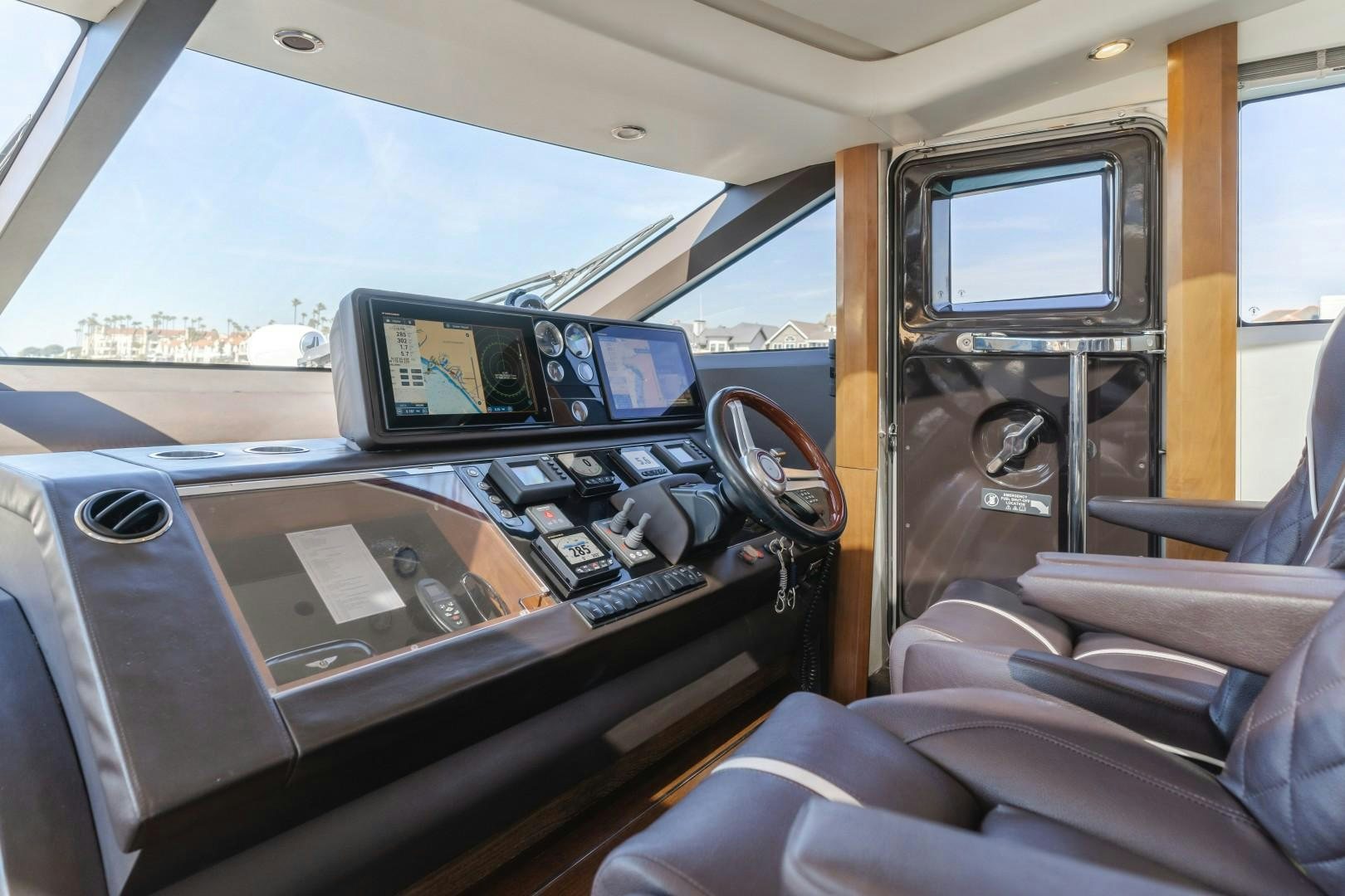 inside of a car aboard KOINONIA Yacht for Sale