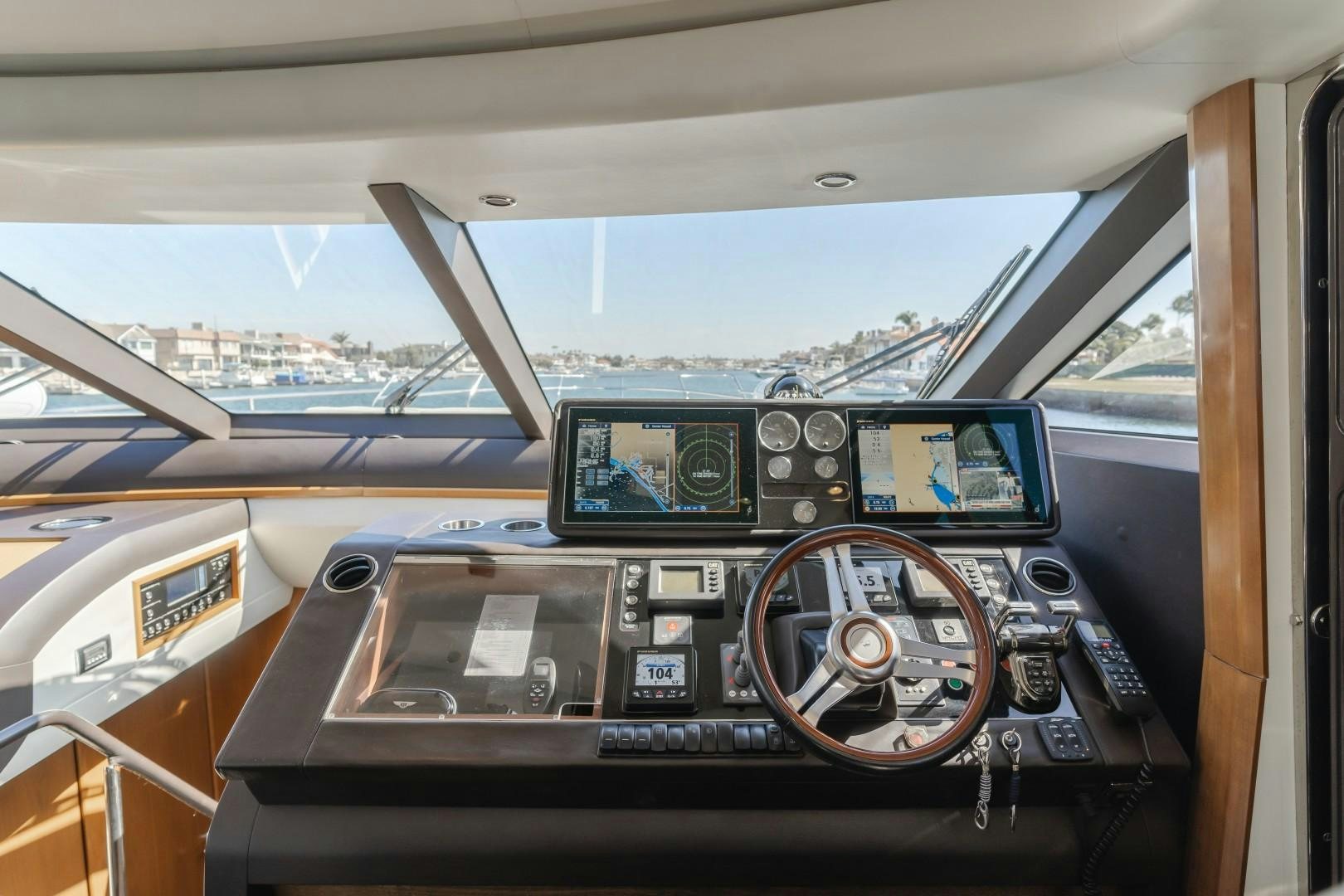 inside of a car aboard KOINONIA Yacht for Sale