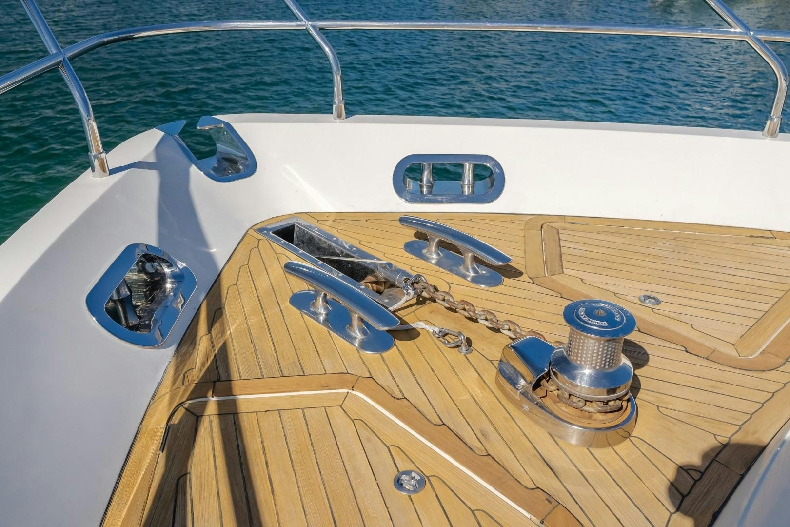 a boat with a metal steering wheel aboard KOINONIA Yacht for Sale