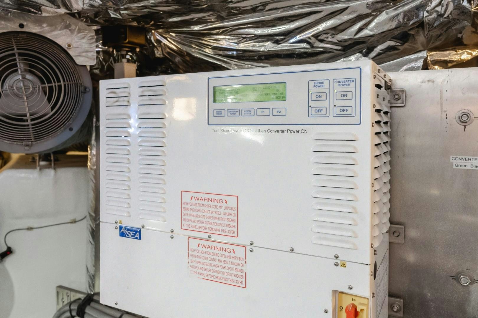 a white machine with a fan aboard KOINONIA Yacht for Sale