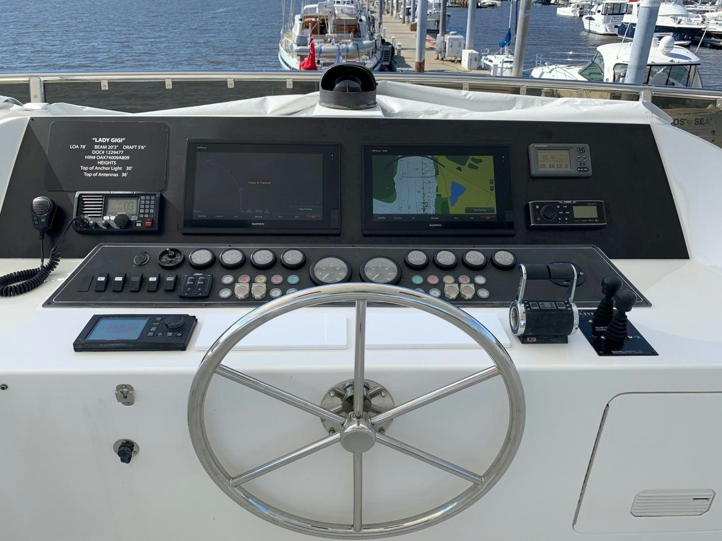 a cockpit of a plane aboard LADY GIGI Yacht for Sale