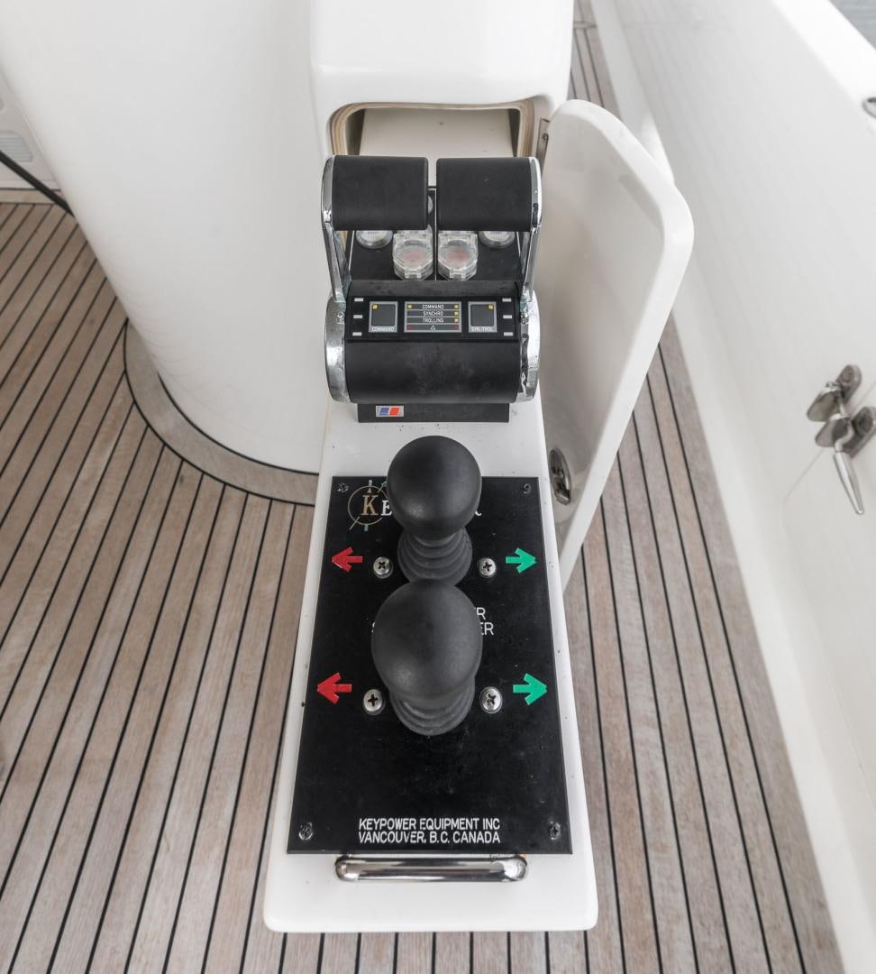 a black and white electronic device aboard LADY GIGI Yacht for Sale
