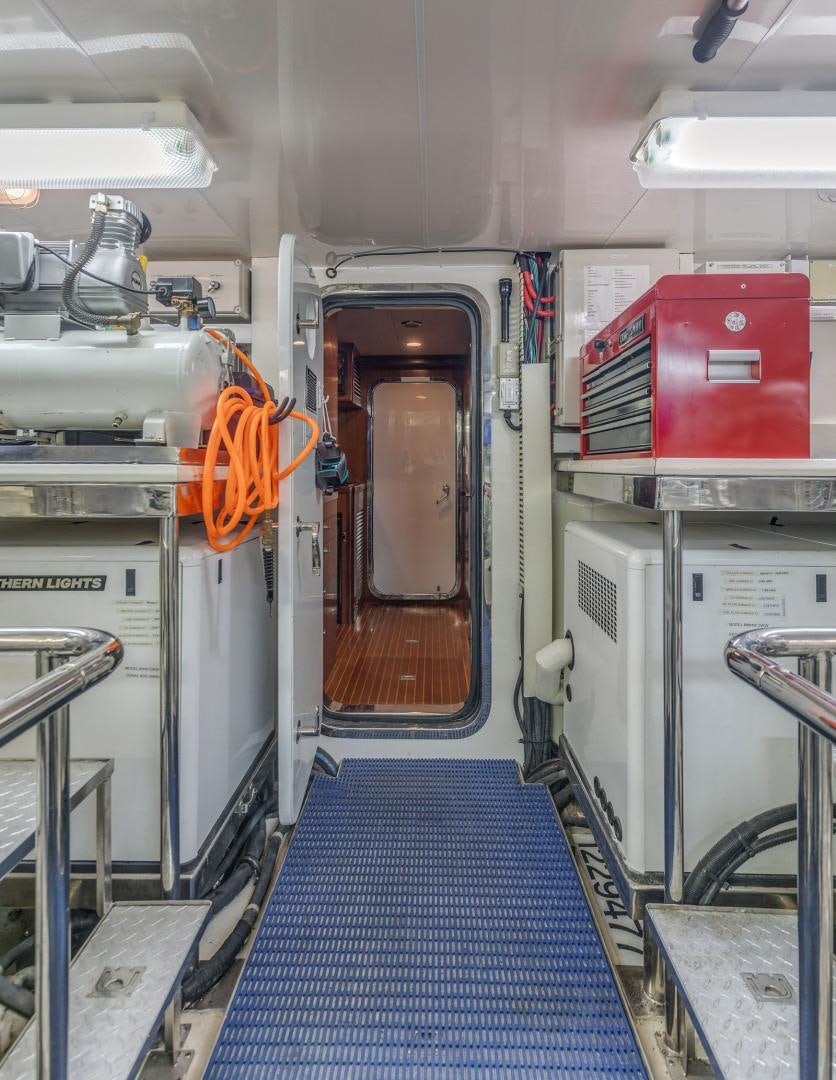 a room with machinery aboard LADY GIGI Yacht for Sale