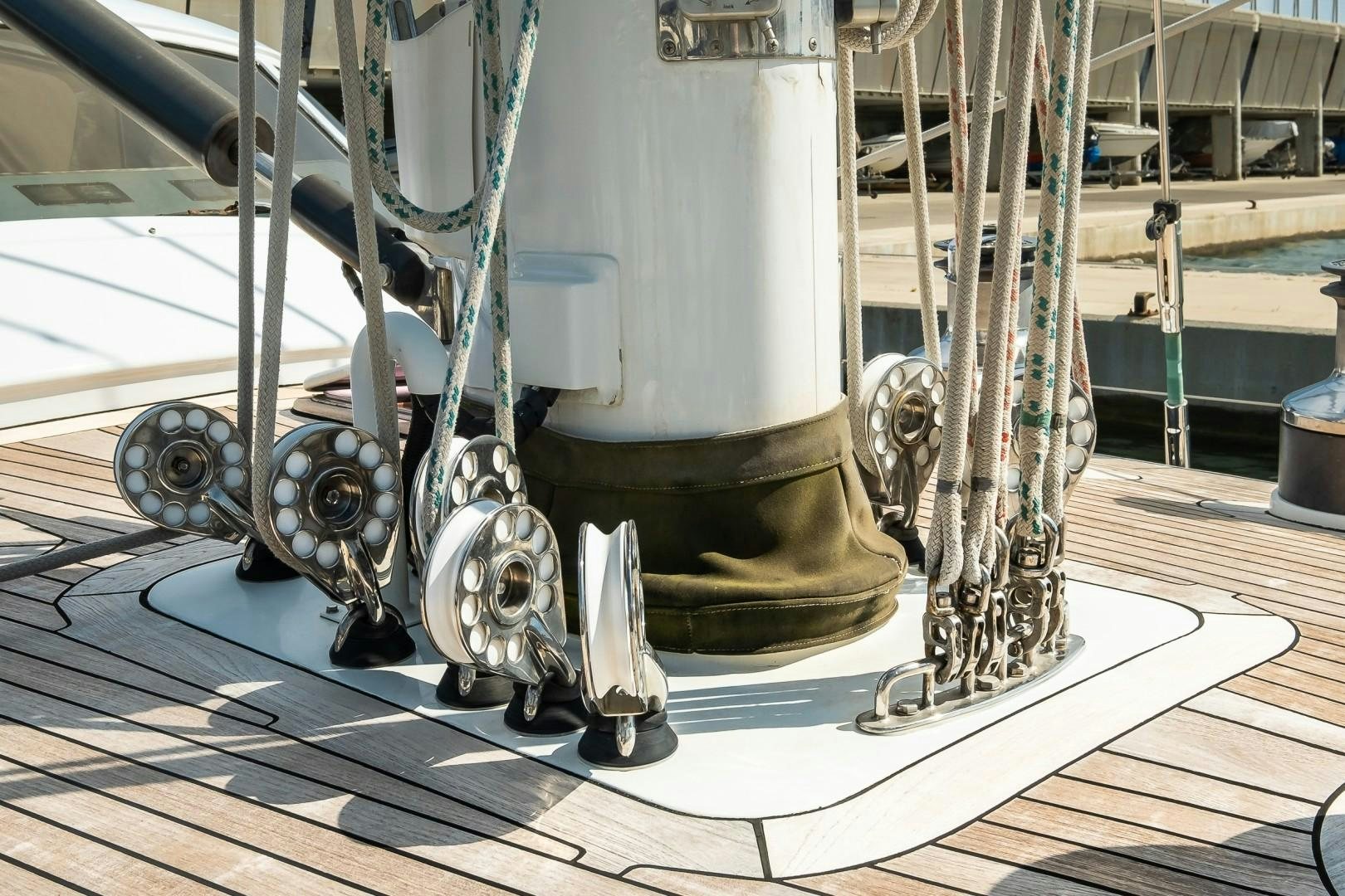 a machine on the counter aboard ARQUIMEDES Yacht for Sale