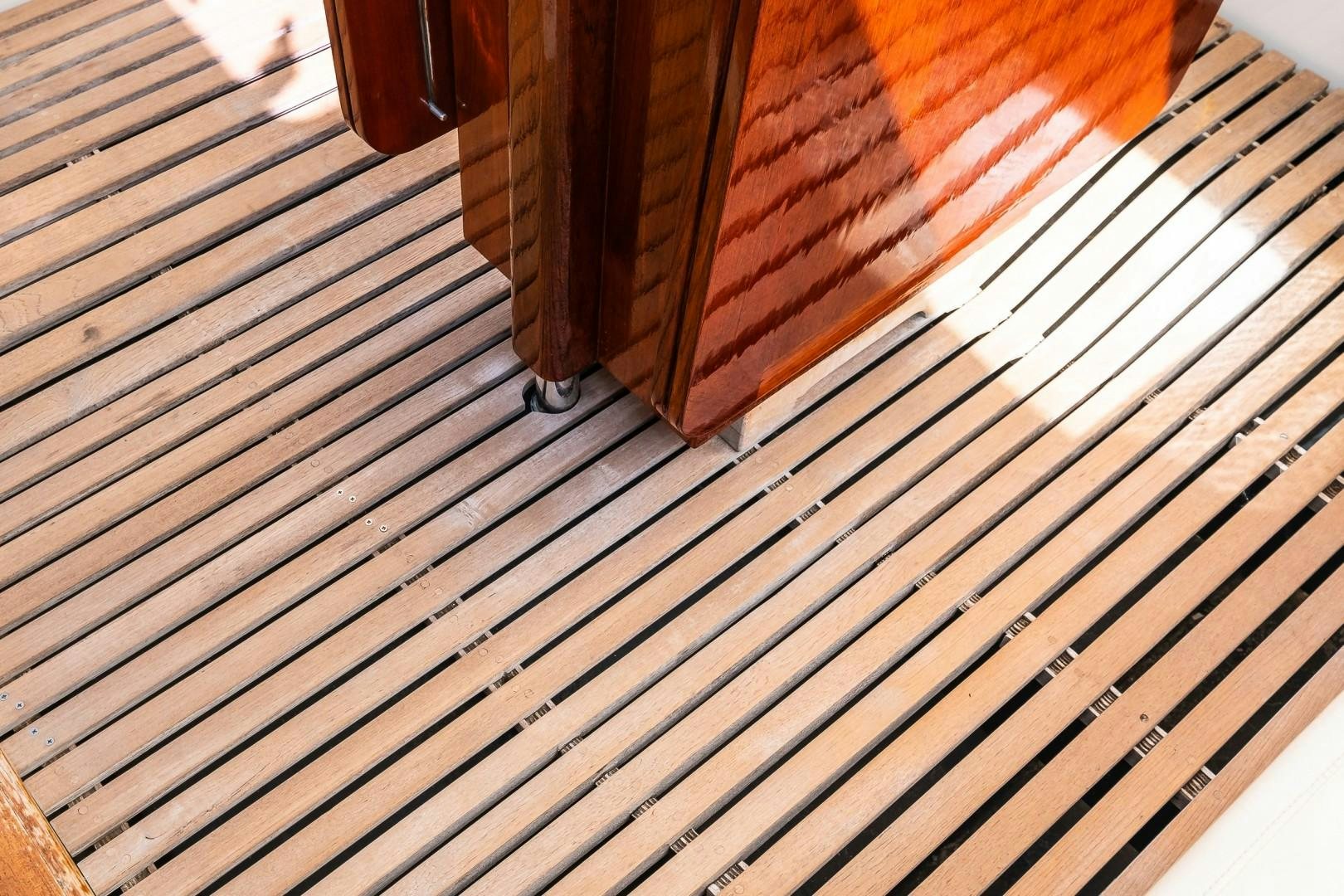 a wooden surface with a hole in it aboard ARQUIMEDES Yacht for Sale