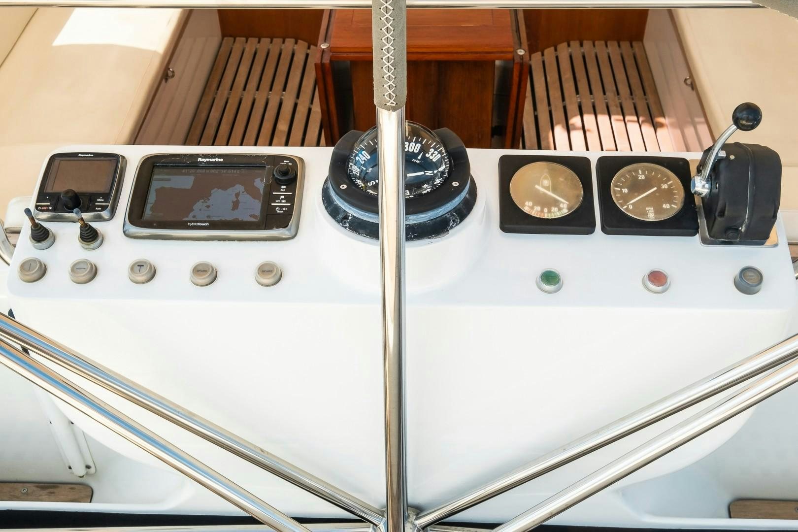a white machine with a round dial aboard ARQUIMEDES Yacht for Sale