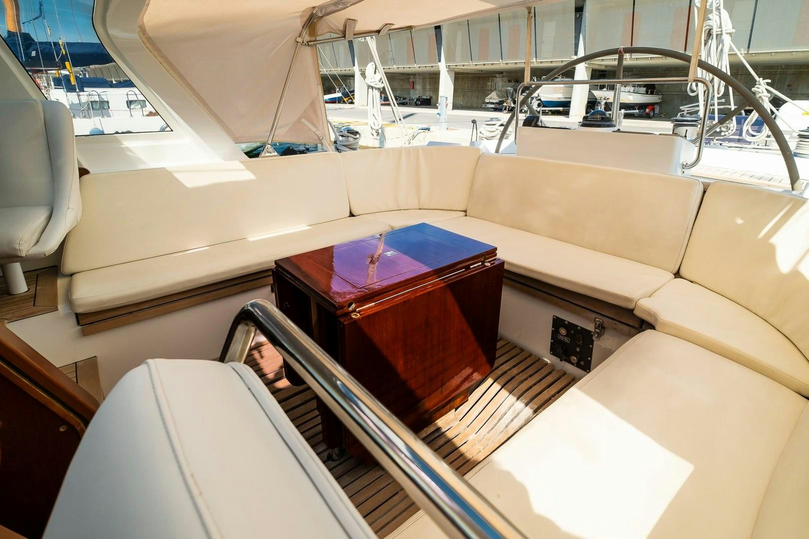 inside of a boat aboard ARQUIMEDES Yacht for Sale