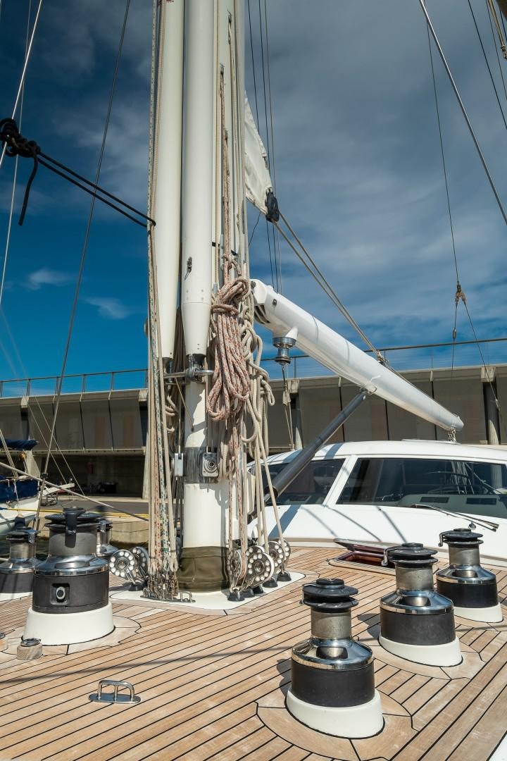 a boat in a harbor aboard ARQUIMEDES Yacht for Sale