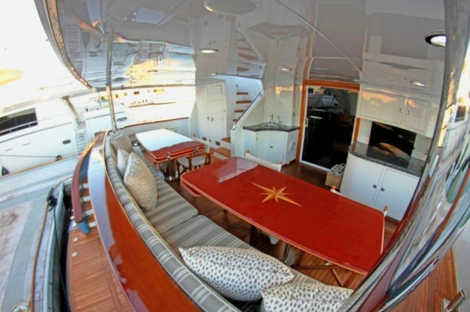 inside of a space ship aboard HURACAN Yacht for Sale