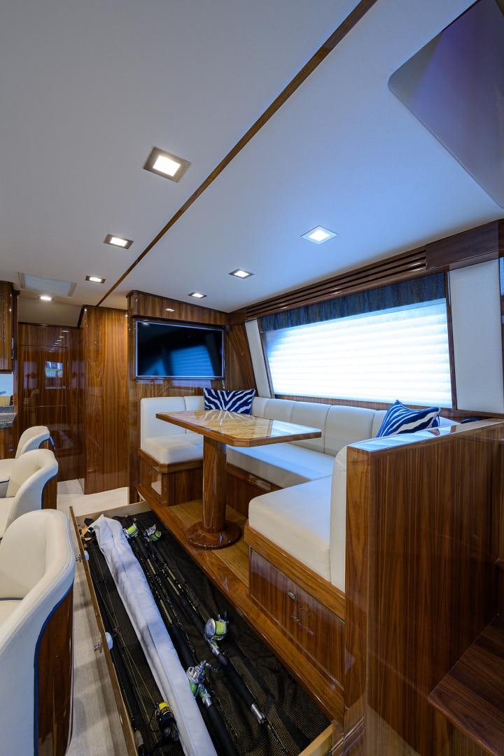 inside of a building aboard Renegade Yacht for Sale