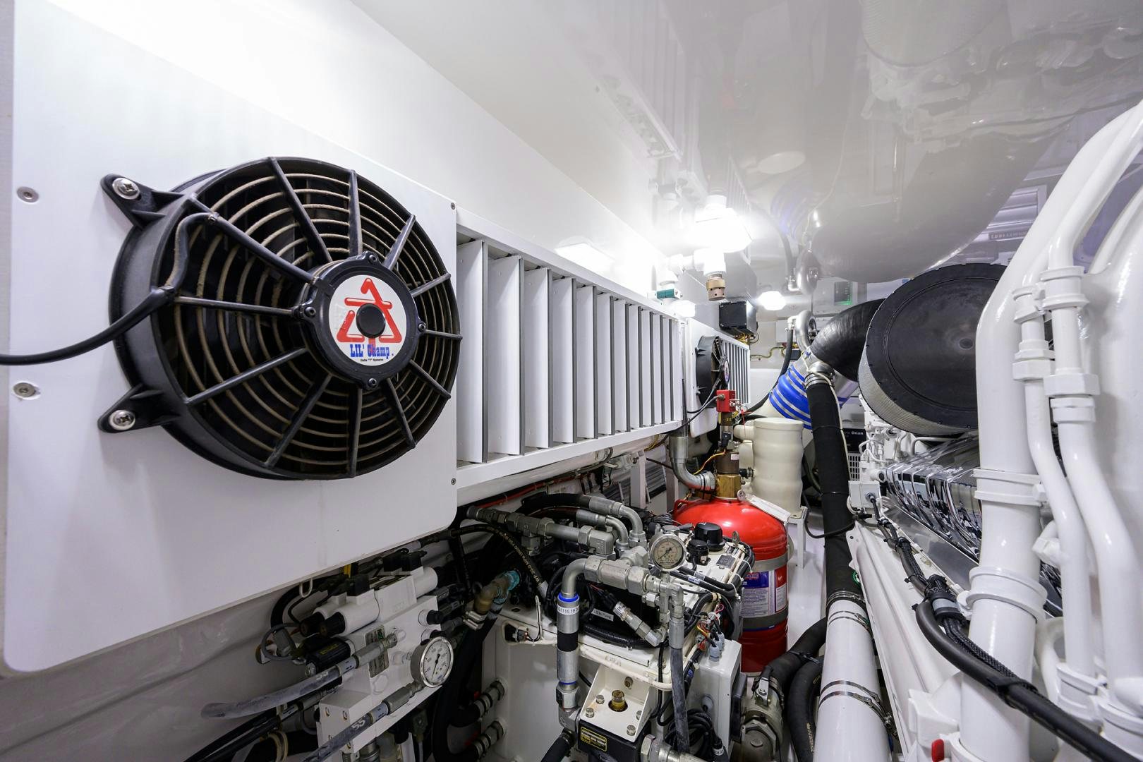 a close-up of a machine aboard Renegade Yacht for Sale