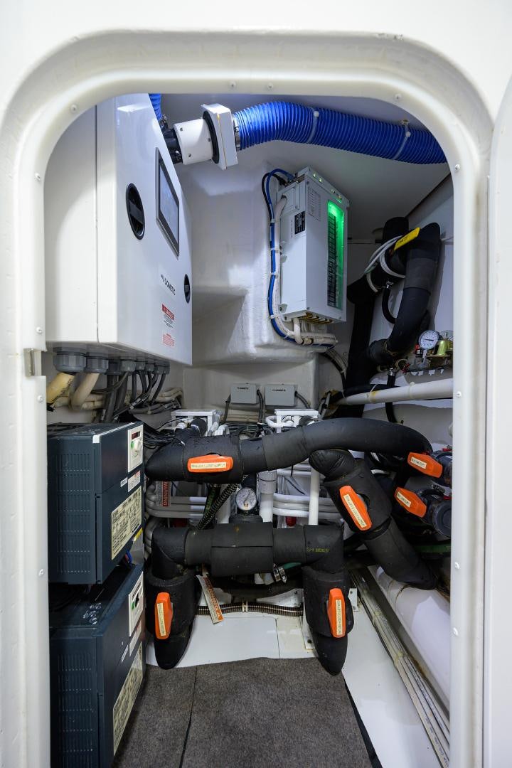 a vehicle with a large blue light aboard Renegade Yacht for Sale