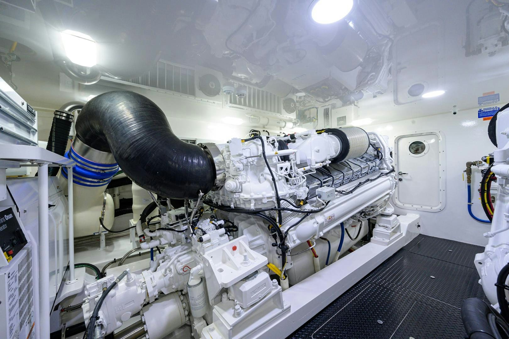 a machine with a large metal pipe aboard Renegade Yacht for Sale