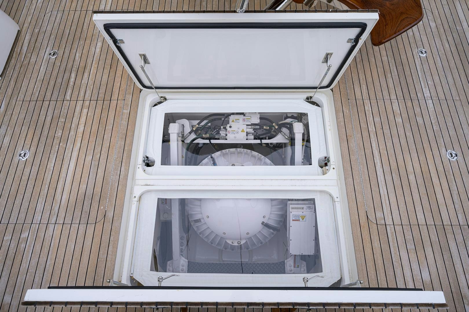 a white box with a light inside aboard Renegade Yacht for Sale