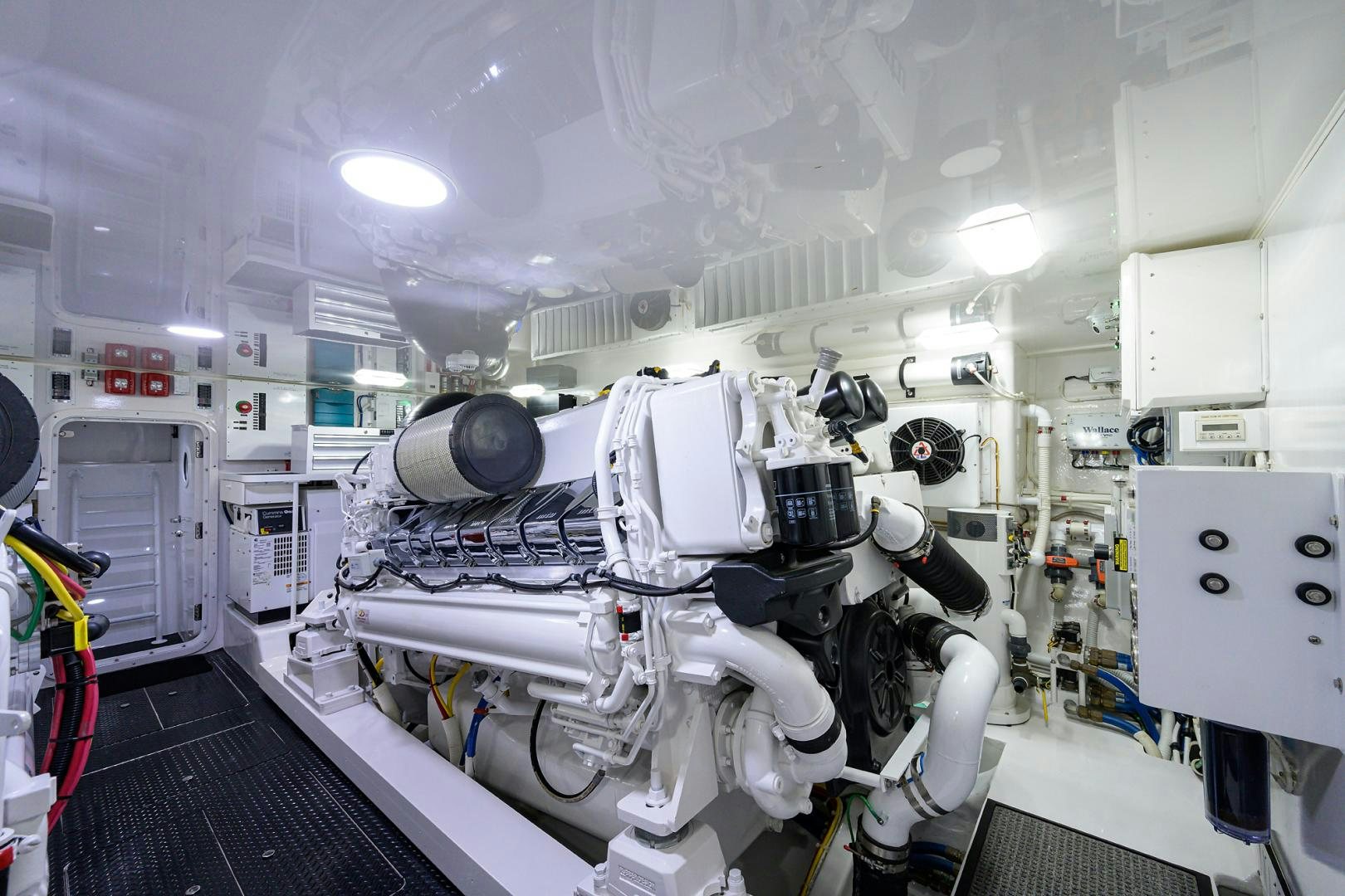 a machine in a room aboard Renegade Yacht for Sale