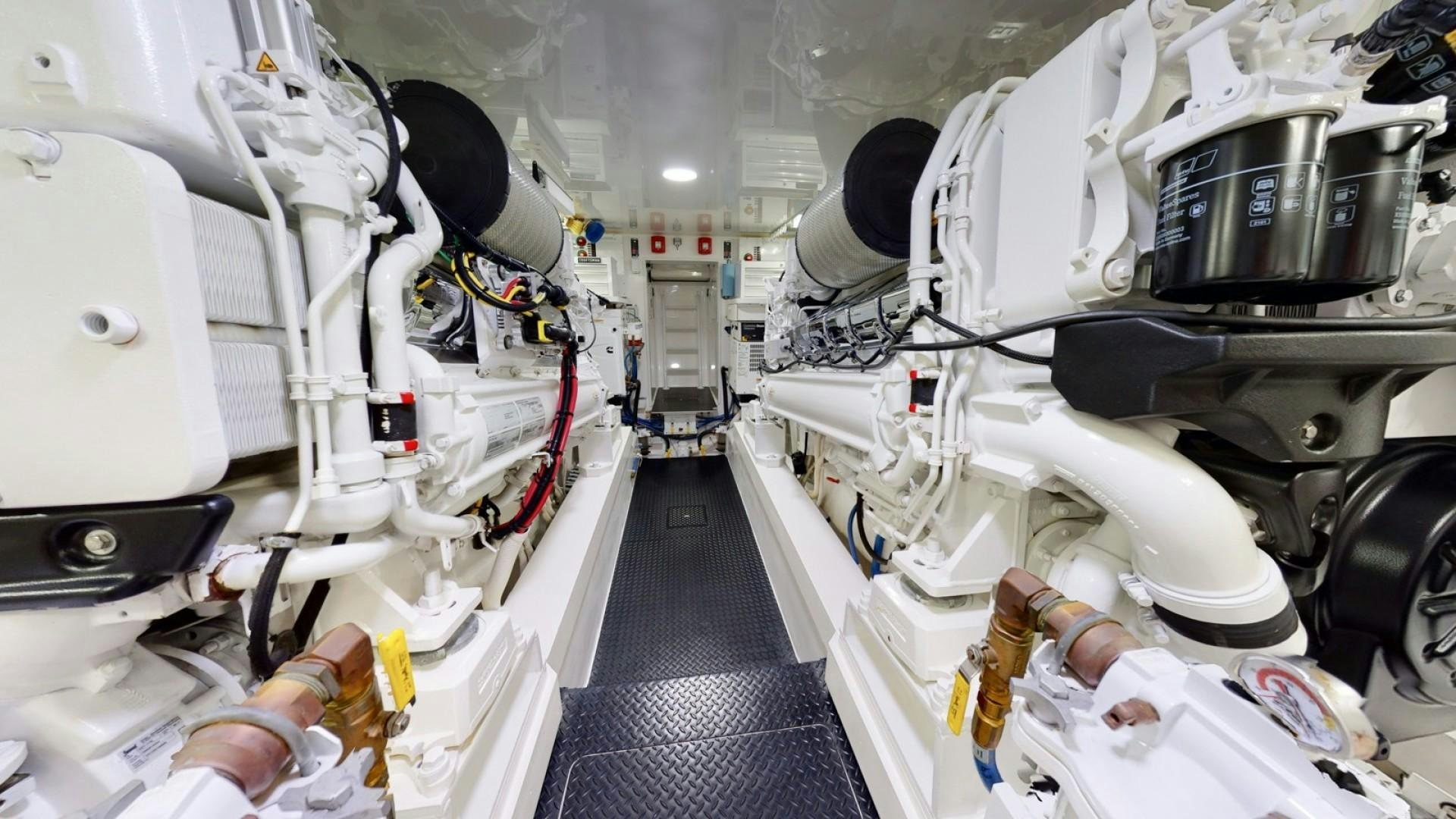 a room with white machines aboard WONDER Yacht for Sale
