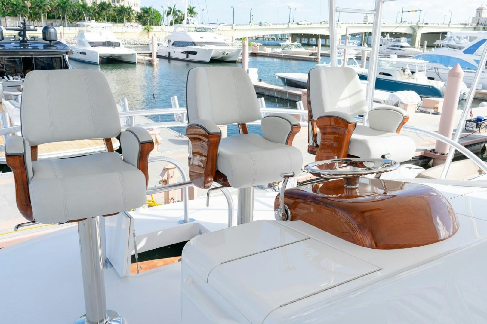 a group of chairs on a boat aboard WONDER Yacht for Sale