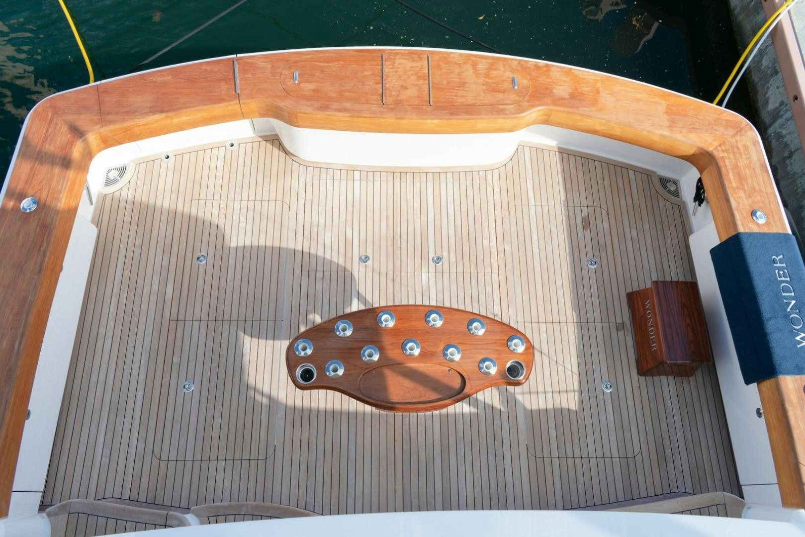 a red and blue game controller on a white table aboard WONDER Yacht for Sale