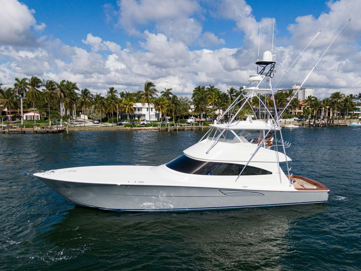 a white boat in the water aboard WONDER Yacht for Sale