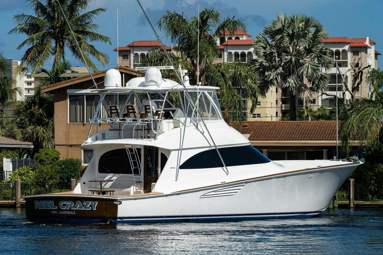 a boat in the water aboard REEL CRAZY Yacht for Sale