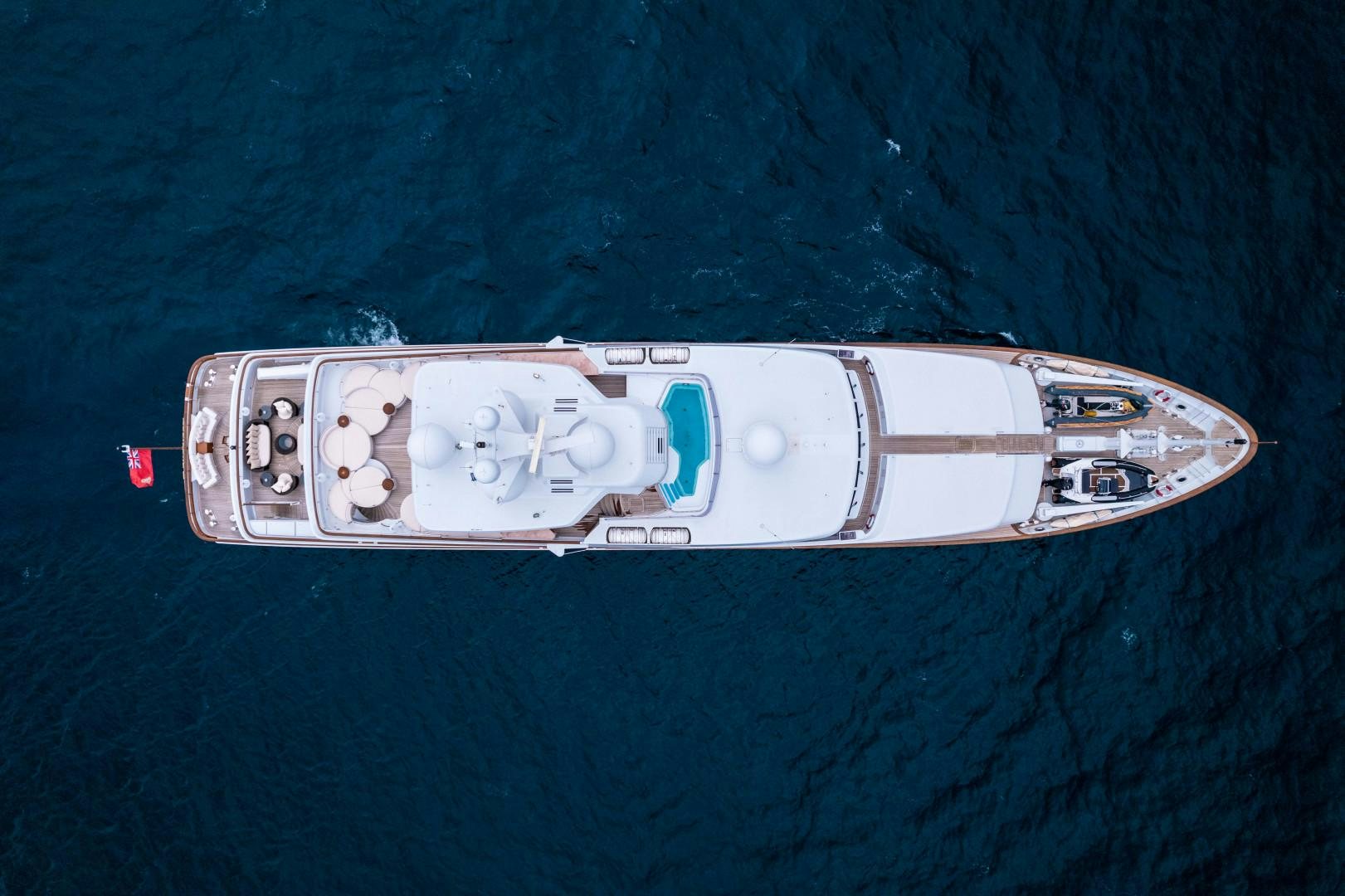 a space ship in the water aboard FARIBANA V Yacht for Sale