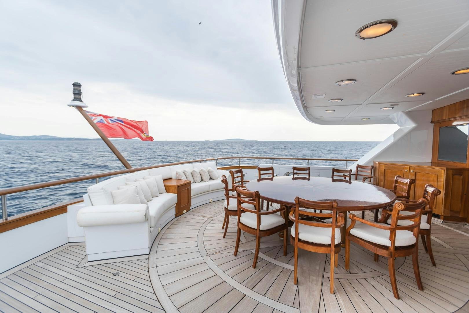 a boat on a deck aboard FARIBANA V Yacht for Sale