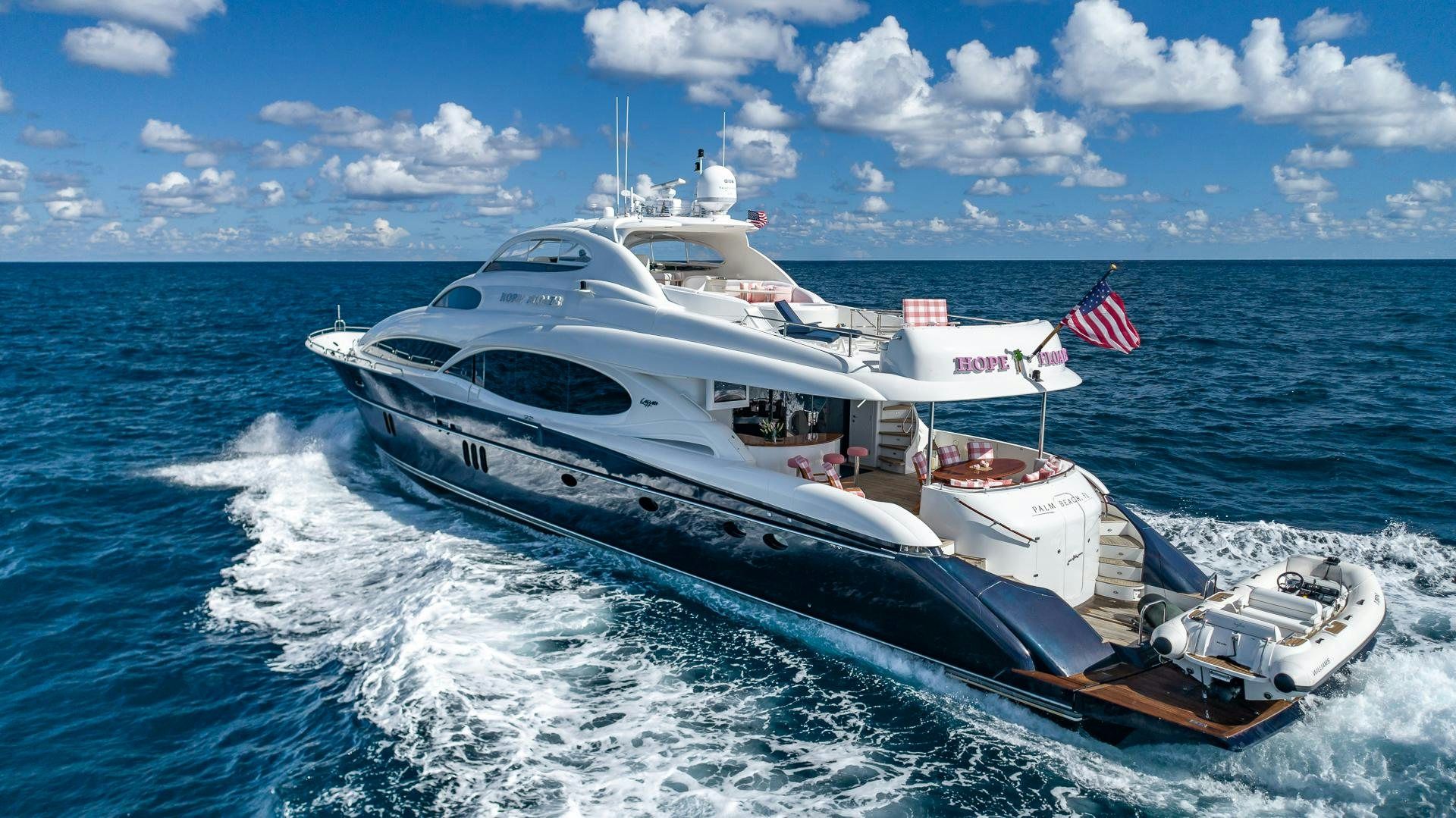 a boat on the water aboard HOPE FLOATS Yacht for Sale