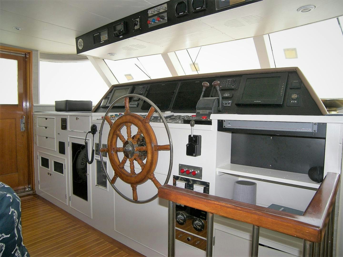 a large industrial machine aboard FREEDOM Yacht for Sale